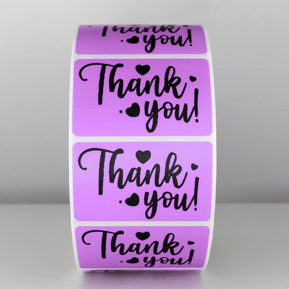 Thank You Stickers Purple Heart | Small Business Packaging Labels Cute - Picture 5 of 11